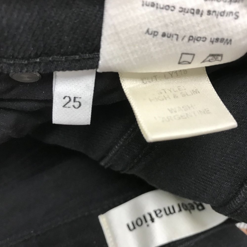 NWT Reformation Jeans Womens Hepburn Skinny Jeans Size 25 Black High Rise - Picture 11 of 11